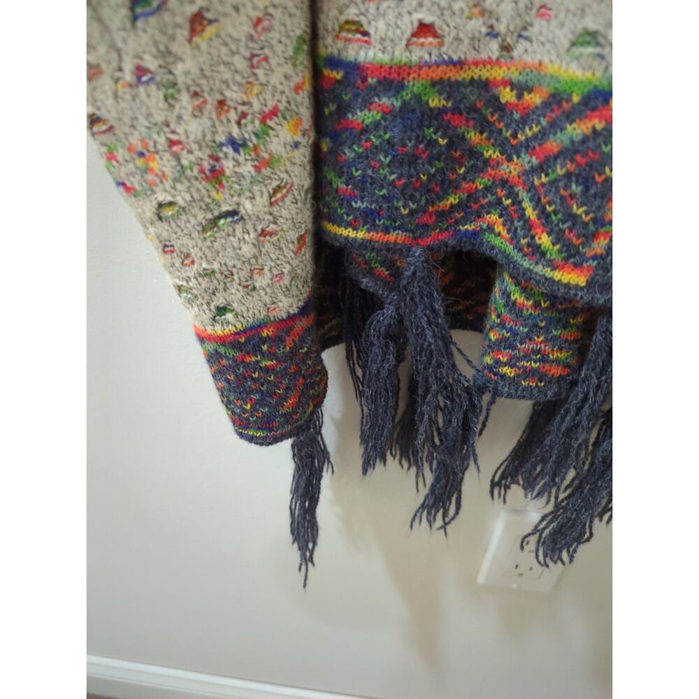 Davi & Dani Colorful Tassel Open Front Sweater - image 4